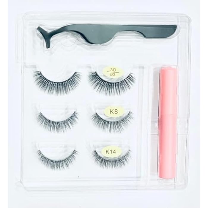 EYELASH ARTTST Natural Eyelashes, Includes 3 Pair Of Lash,Easy to Apply -100% HANDMADE - TWZEER+ GLUE - Image 1